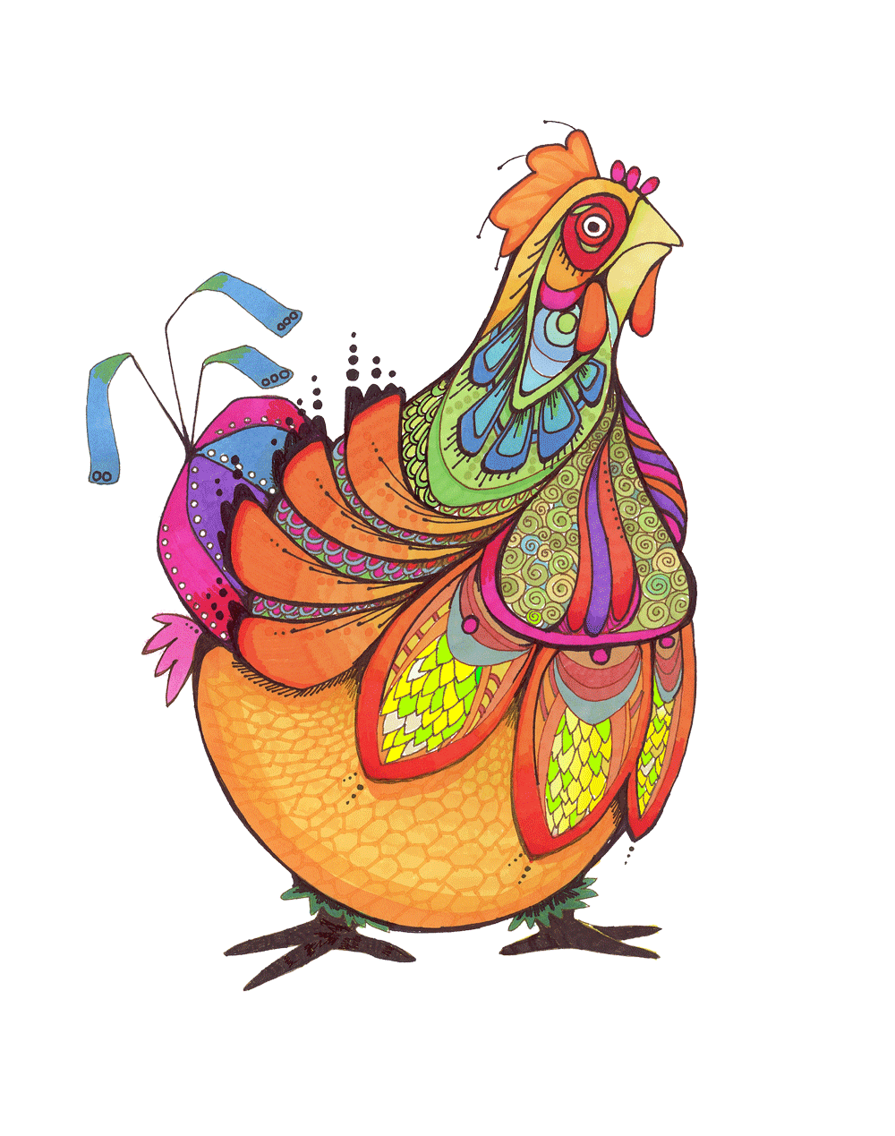 Курица стилизованная